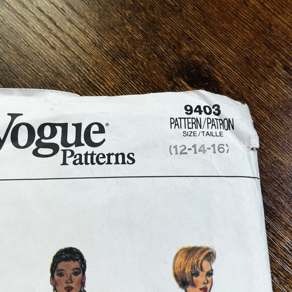 Vogue Patterns 9403 12-14-16 Misses Blouson Top Straight Skirt Sewing Pattern - Picture 2 of 3
